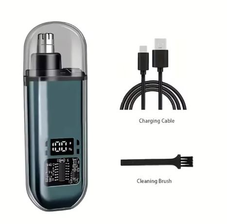 Portable Nose/Ear Hair Trimmer with Digital Display