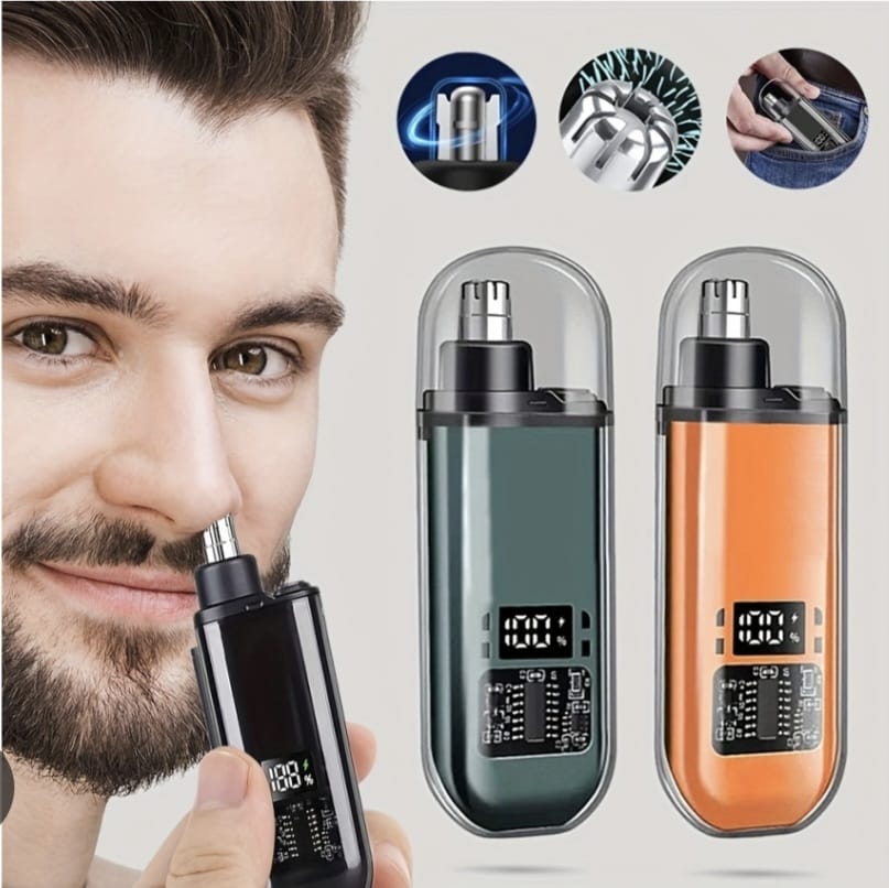 Portable Nose/Ear Hair Trimmer with Digital Display