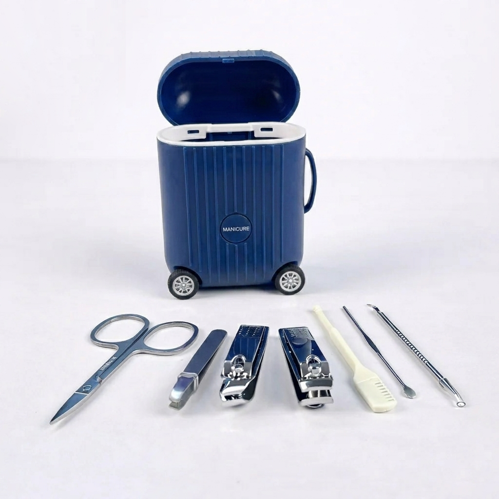 Portable Mini Manicure Kit Set with Travel Case