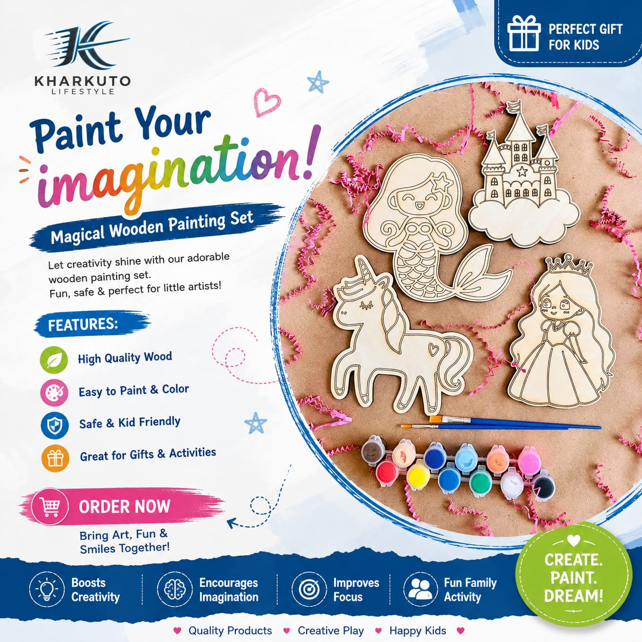 Magical Wooden Painting Set!