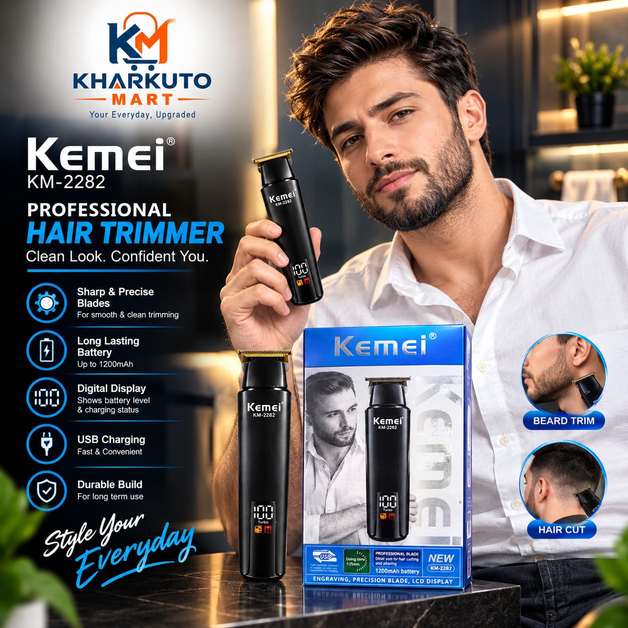 Kemei KM-2282 Professional Hair Trimmer